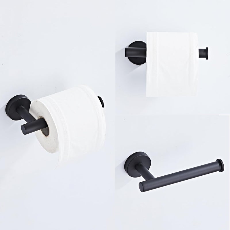 KUUBTH Matte Black Bathroom Hardware Set 5 Piece with Towel Racks for Bathroom, SUS304 Stainless Steel Bath Towel Bar Set, 24 Inch Wall Mounted Accessories Kit… - Image 4